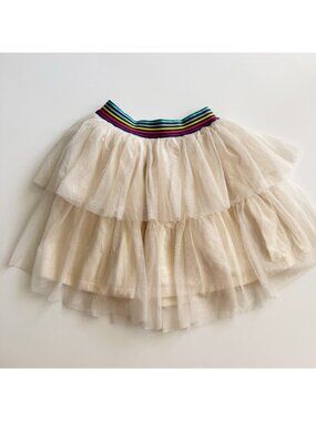 Tea Collection Girl tulle tiered skirt 7 years VGUC